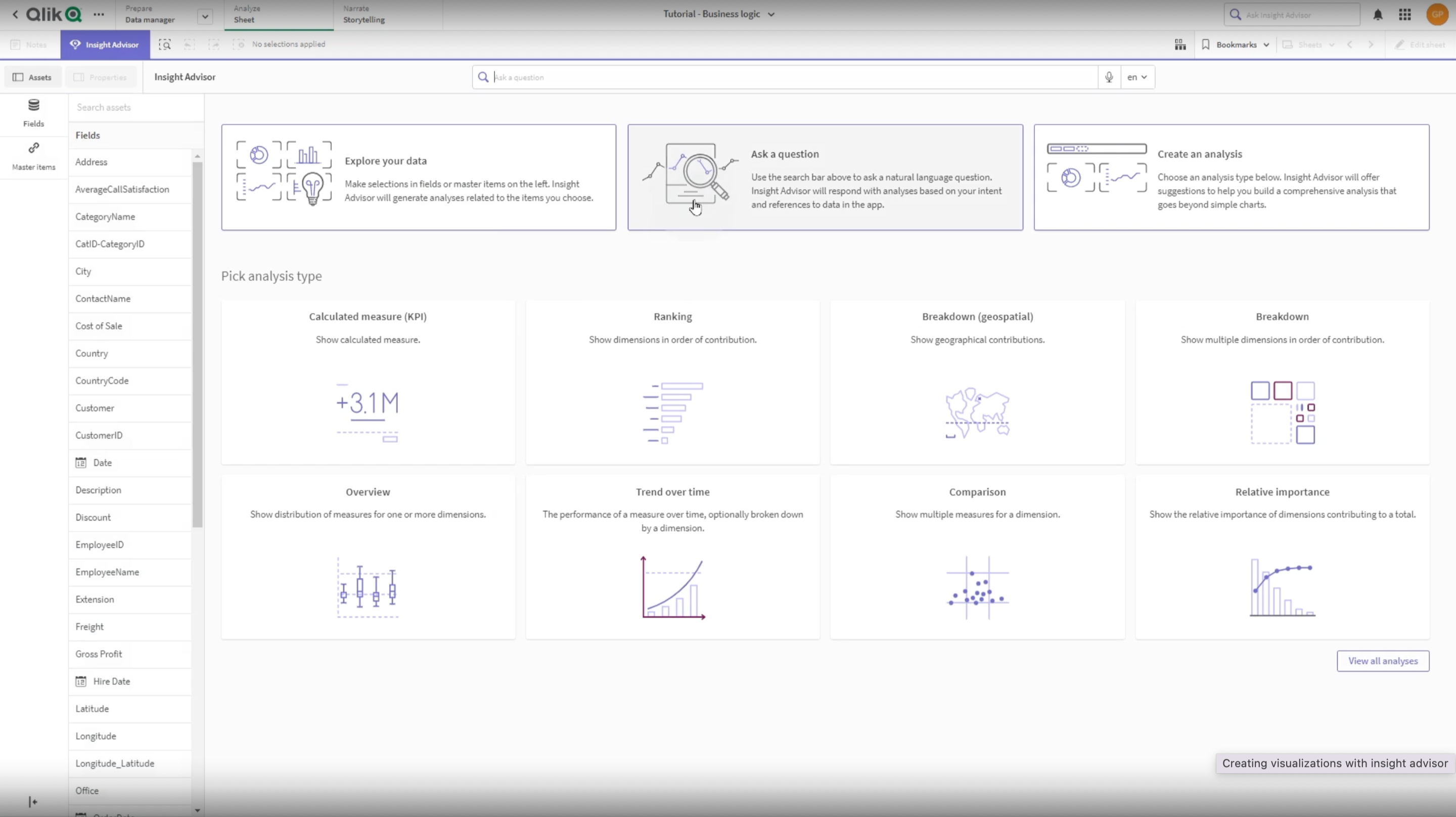 Insight Advisor Qlik